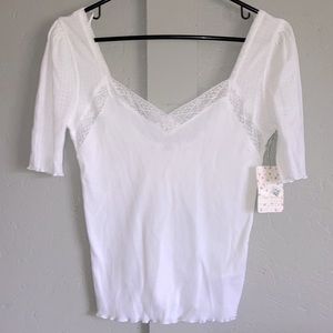 Womens Free People white top with tags